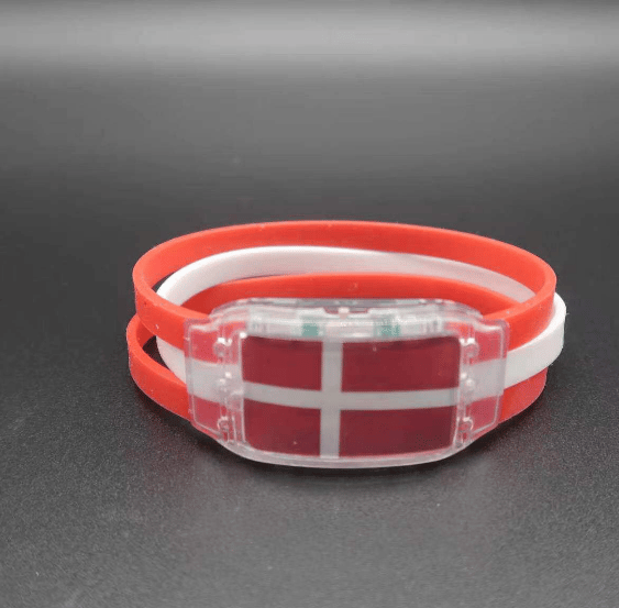 2PCS LED Light Up National Flag Wristbands