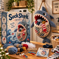 🧦😂 Sock Gobblers™– DIY Crochet Animal Sock Holder Kit | Funny Hanging Laundry Organizer & Creative Handmade Gift 🦈🐊