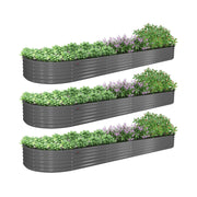 18" Tall 12x3 ft Rust-Resistant Raised Garden Bed