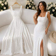 👗New Arrival🔥Women's Sleeveless Square Neck Split Maxi Dress