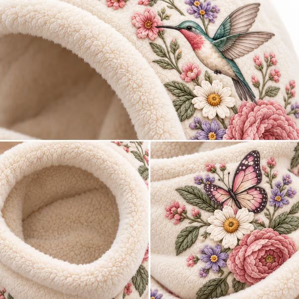 🌸 Women’s Floral 3-in-1 Winter Hood – Fleece-Lined Hat, Face Cover & Neck Warmer (📦 Buy 2 Free Shipping)