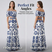 🌺 LIMITED-TIME 49% OFF! 💥 Women's Off-Shoulder Waist Cutout Daisy Printed Resort Dress – Flowy, Breezy, Tropical Chic ✨