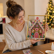🔥 LAST DAY 49% OFF – 🎄 DIY Jeweled Christmas Tree Art Kit | Colorful Gems, Pearls, Paints & Gold-Tone Floating Display Frame 💎✨