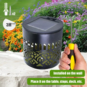 4 Pack Mandala Solar Wall Lights, IP65 Waterproof Outdoor Decorative Lights for Garden, Fence, Patio, Holiday Decoration
