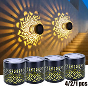 4 Pack Mandala Solar Wall Lights, IP65 Waterproof Outdoor Decorative Lights for Garden, Fence, Patio, Holiday Decoration