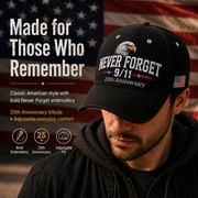 🇺🇸 9/11 Never Forget 2001–2026 Honor Cap 🎁 Free Memorial Coin With Every Cap Purchase