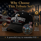 🇺🇸 9/11 Never Forget 2001–2026 Honor Cap 🎁 Free Memorial Coin With Every Cap Purchase