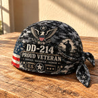 100% Handmade DD-214 Proud Veteran Camo Head Wrap Cap(𝗧𝗵𝗼𝗺𝗮𝘀 𝗠𝗶𝗹𝗹𝗲𝗿 𝐇𝐚𝐧𝐝𝐦𝐚𝐝𝐞®)