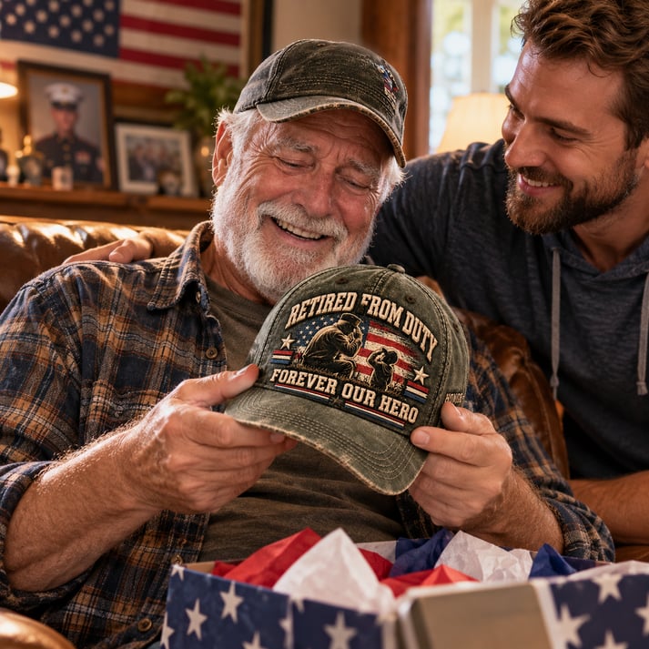 🇺🇸 Forever Our Hero – Veteran & Grandpa Tribute Cap | 2 Meaningful Designs