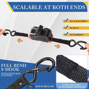 🔧 Dual-End Retractable Ratchet Straps 🛻
