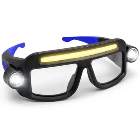🔦 Rechargeable LED Headlamp Glasses – Hands-Free Lighting, Wave On/Off