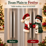 🎄Christmas Santa & Snowman Handle Huggers – Holiday Kitchen Decor