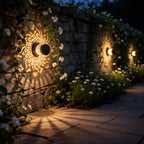 1 Pack Mandala Solar Wall Lights, IP65 Waterproof Outdoor Decorative Lights for Garden, Fence, Patio, Holiday Decoration