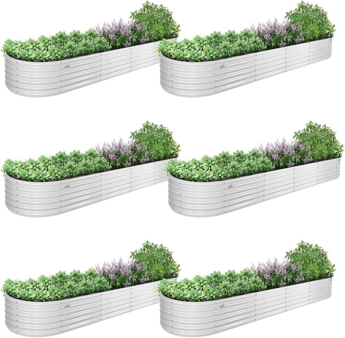 18" Tall 12x3 ft Galvanized Steel Raised Garden Bed