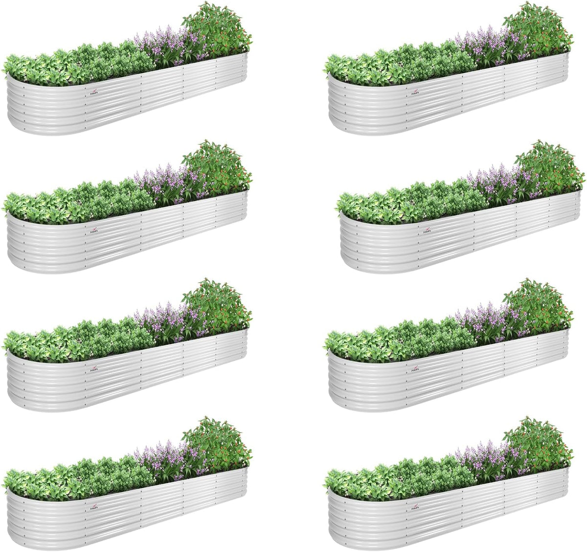 18" Tall 12x3 ft Galvanized Steel Raised Garden Bed