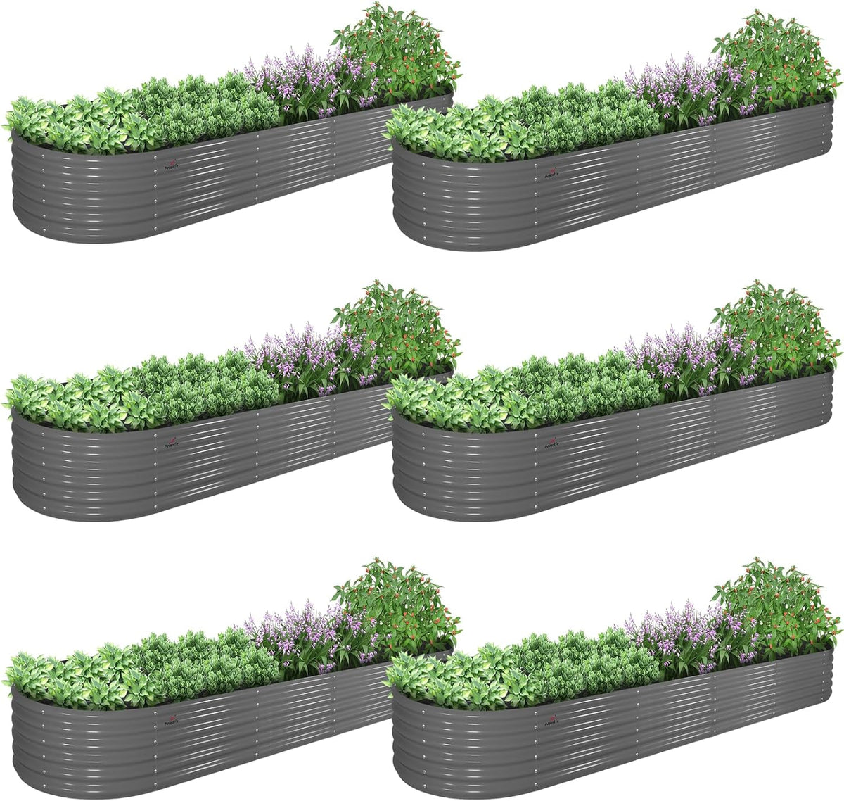 18" Tall 12x3 ft Rust-Resistant Raised Garden Bed