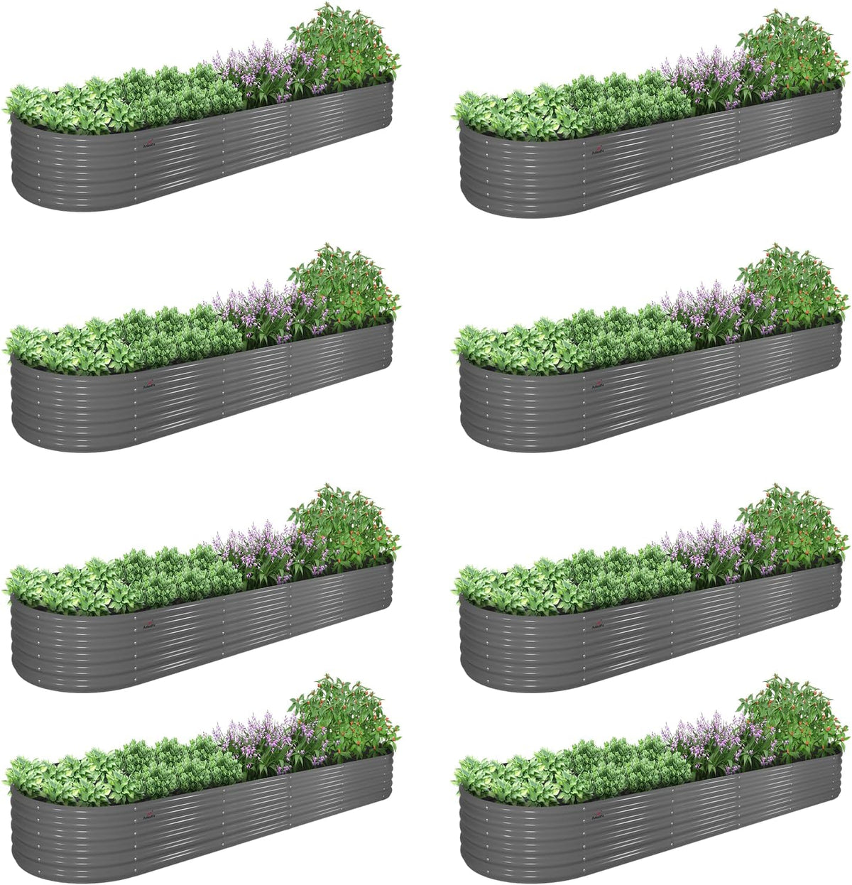 18" Tall 12x3 ft Rust-Resistant Raised Garden Bed