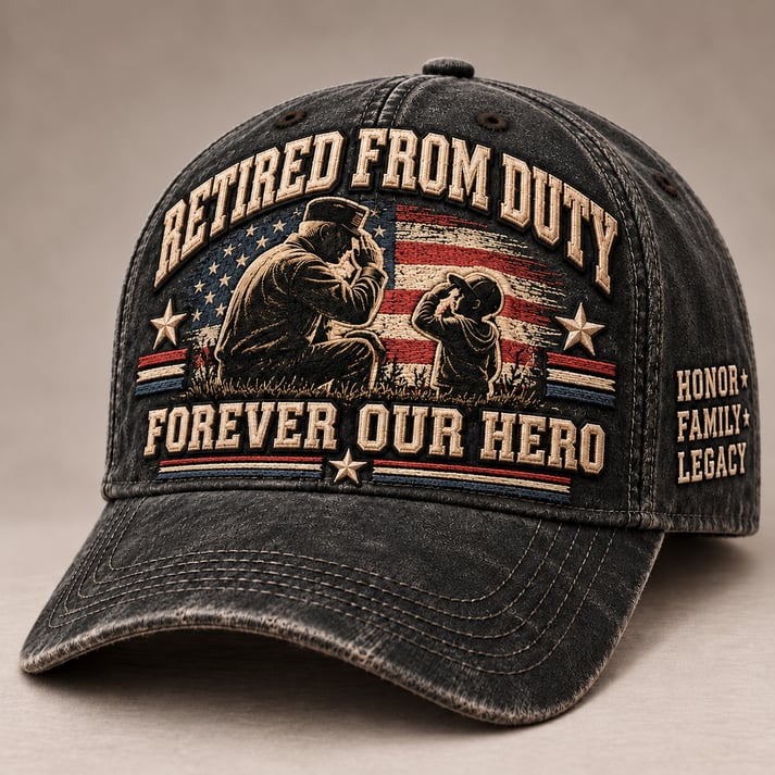 🇺🇸 Forever Our Hero – Veteran & Grandpa Tribute Cap | 2 Meaningful Designs
