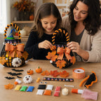 ⏰Last day Promotion 🔥-🎃 DIY Light-Up Halloween Trick-or-Treat Basket Kit for a Fun & Spooky Night ✨