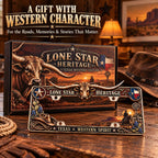 🐂 Texas Longhorn Western Metal License Plate Frame – Vintage Cowboy & Lone Star Ranch Gift 🤠