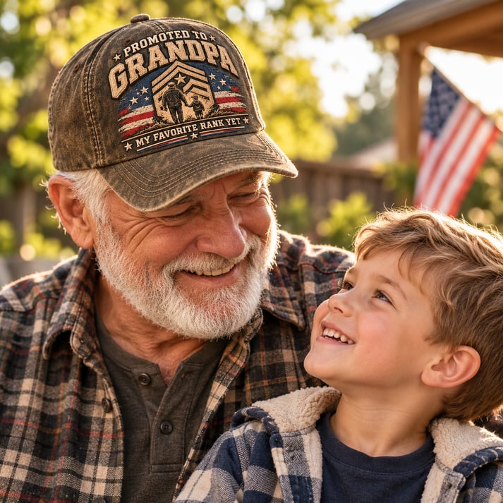 🇺🇸 Forever Our Hero – Veteran & Grandpa Tribute Cap | 2 Meaningful Designs