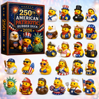 250th American Patriotic Rubber Duck Countdown Calendar 2026 – 24 Characters, 250 Years of Stories 🇺🇸