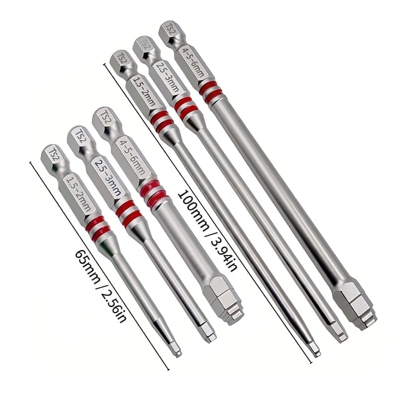 Pagoda‑Shaped Magnetic Hex Screwdriver Bits Set