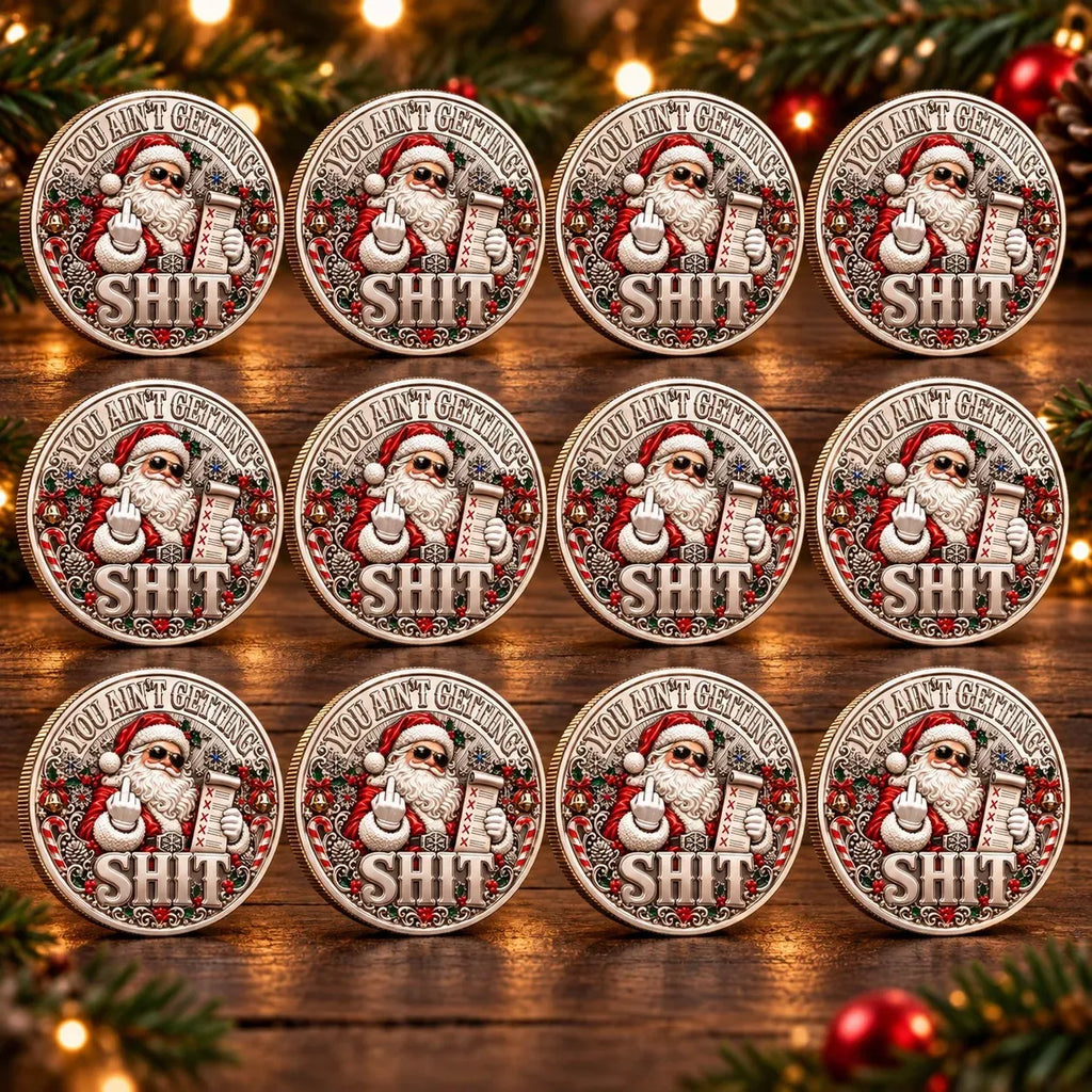 🎅🪙 Santa’s Last Gift – Solid Silver Adult Humor Christmas Collectible Coin