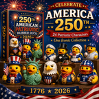 250th American Patriotic Rubber Duck Countdown Calendar 2026 – 24 Characters, 250 Years of Stories 🇺🇸
