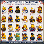 250th American Patriotic Rubber Duck Countdown Calendar 2026 – 24 Characters, 250 Years of Stories 🇺🇸