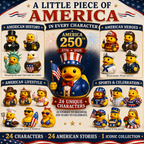 250th American Patriotic Rubber Duck Countdown Calendar 2026 – 24 Characters, 250 Years of Stories 🇺🇸