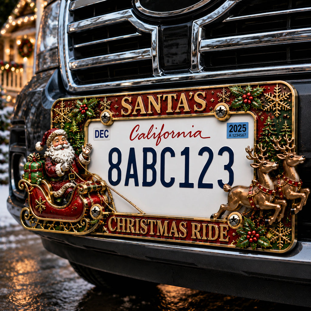 🎄 圣诞车牌框 – 为您的每一次出行增添节日气氛 🚗✨