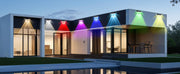 4 Pcs Dual-Head Solar Wall Lights with 9 Color Modes, IP65 Waterproof Outdoor Lights