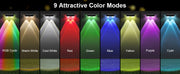 2 Pcs Dual-Head Solar Wall Lights with 9 Color Modes, IP65 Waterproof Outdoor Lights
