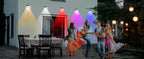 4 Pcs Dual-Head Solar Wall Lights with 9 Color Modes, IP65 Waterproof Outdoor Lights