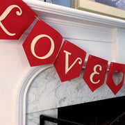 Valentines Felt Garland