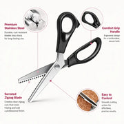 ✂️不锈钢锯齿剪刀 - DIY手工的完美选择