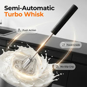 Stainless Steel Semi-Automatic Hand Egg Beater
