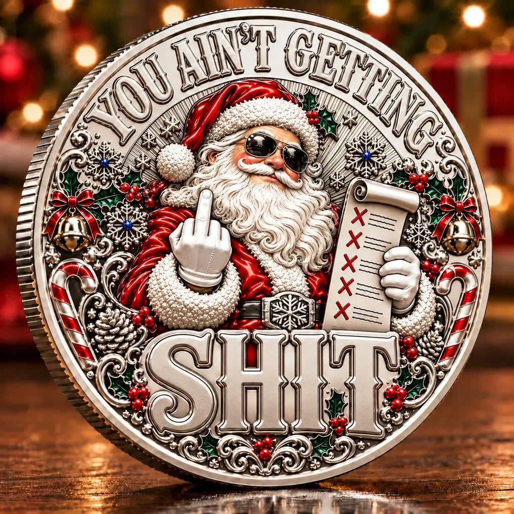 🎅🪙 Santa’s Last Gift – Solid Silver Adult Humor Christmas Collectible Coin