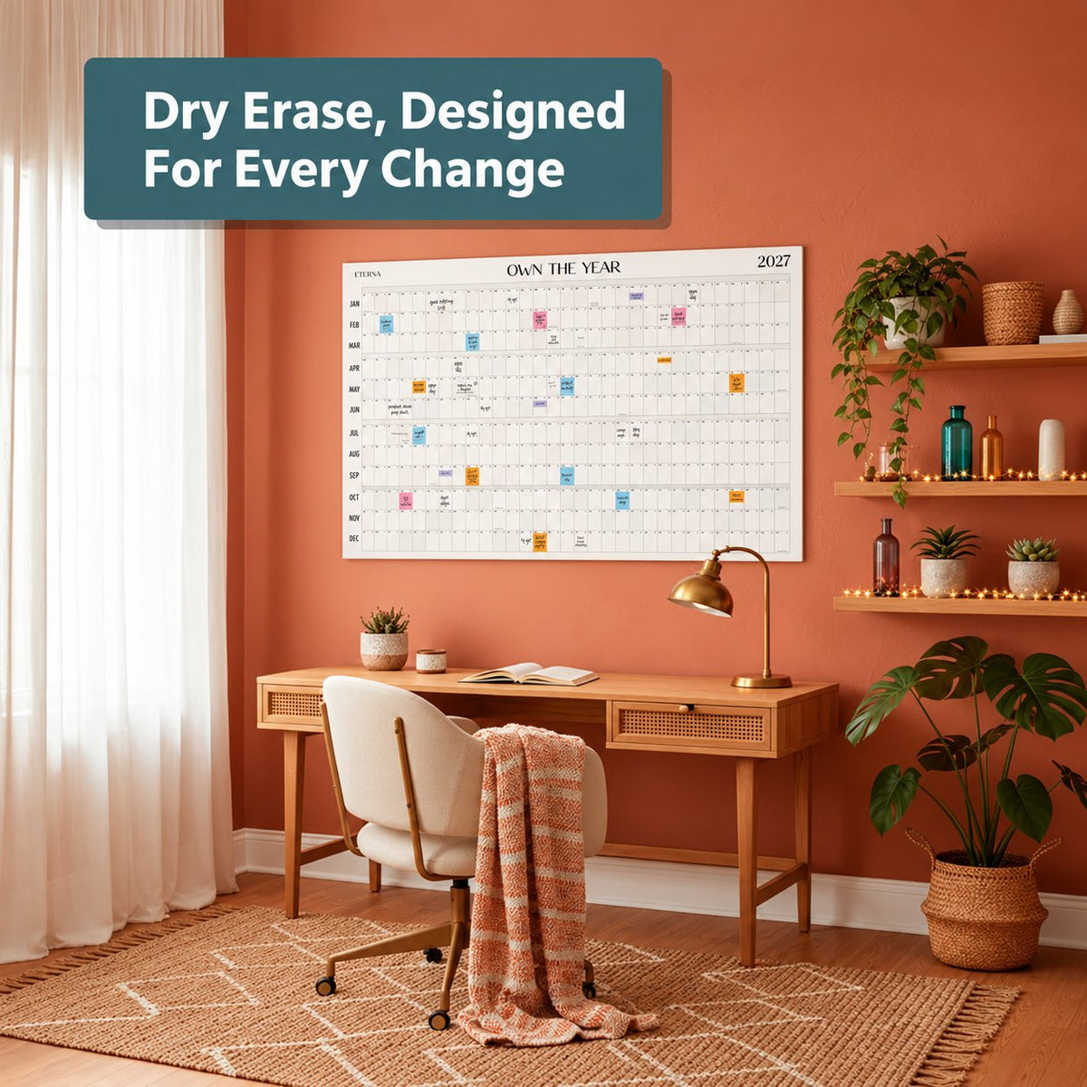 📅Own the Year 2027 GIANT Wall Calendar - Flexible Dry-Erase Material ✍️Design Your Amazing Year!🏃
