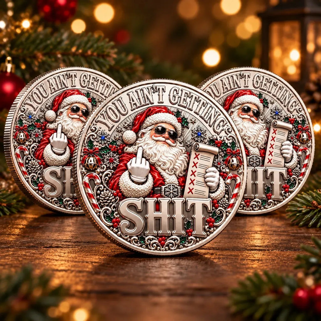 🎅🪙 Santa’s Last Gift – Solid Silver Adult Humor Christmas Collectible Coin