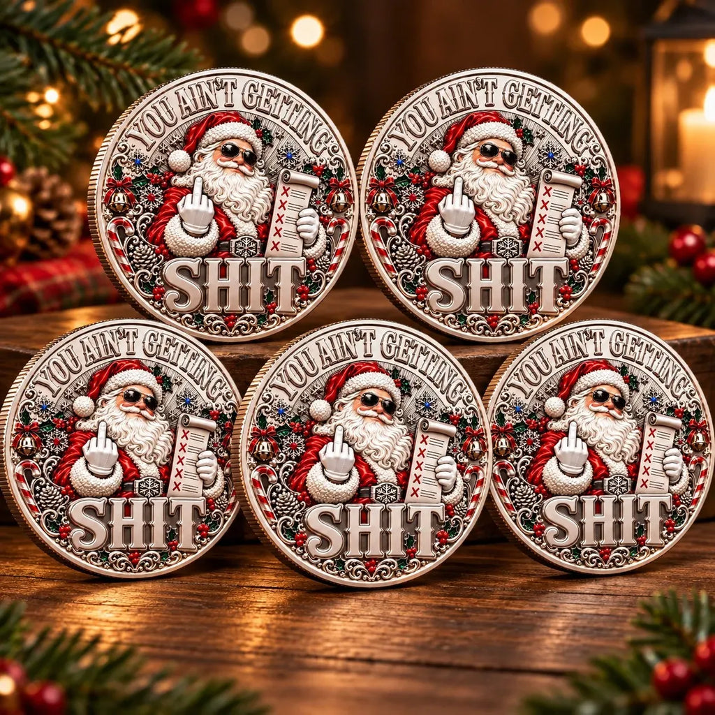🎅🪙 Santa’s Last Gift – Solid Silver Adult Humor Christmas Collectible Coin