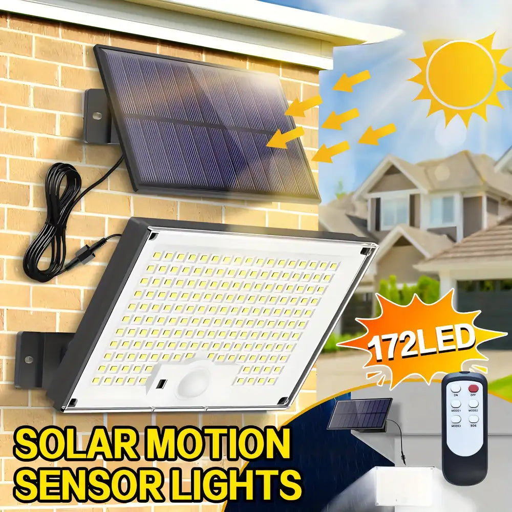 172 LED Solar Wall Light, 5m Cable