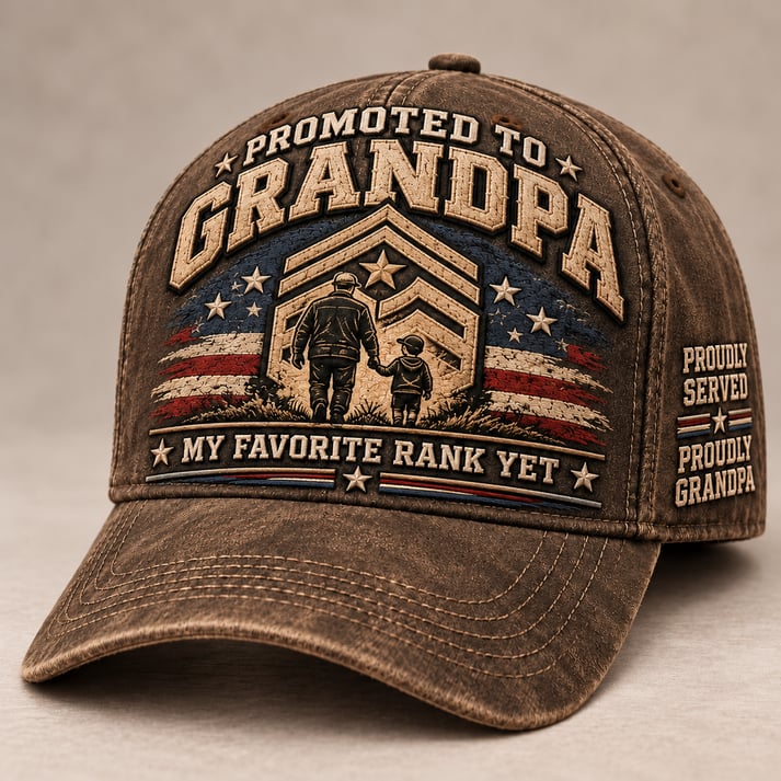 🇺🇸 Forever Our Hero – Veteran & Grandpa Tribute Cap | 2 Meaningful Designs