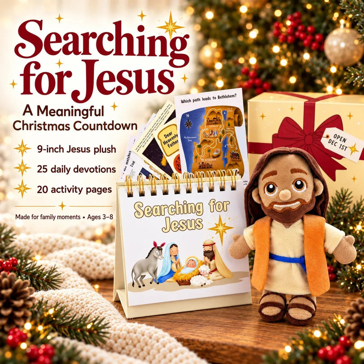 🔥HOT SALE 49% OFF - ✝️Searching for Jesus Advent Set | A Faith-Filled Christmas Countdown🎁
