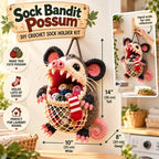 🧦😂 Sock Gobblers™– DIY Crochet Animal Sock Holder Kit | Funny Hanging Laundry Organizer & Creative Handmade Gift 🦈🐊