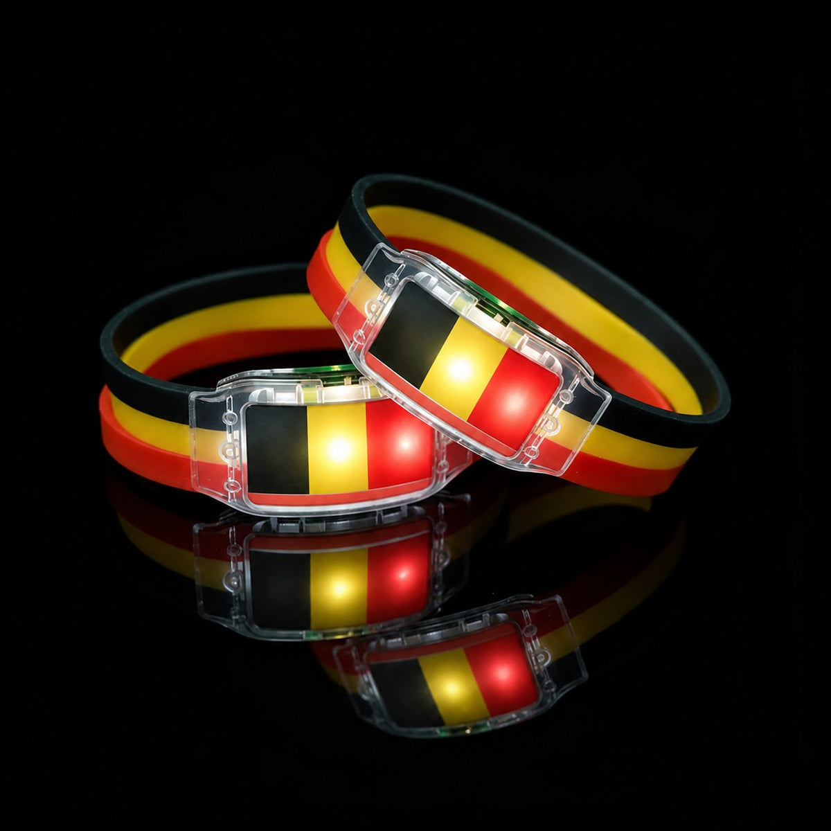 2PCS LED Light Up National Flag Wristbands