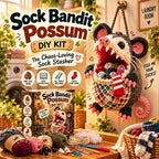 🧦😂 Sock Gobblers™– DIY Crochet Animal Sock Holder Kit | Funny Hanging Laundry Organizer & Creative Handmade Gift 🦈🐊