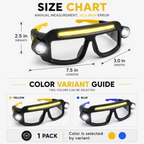 🔦 Rechargeable LED Headlamp Glasses – Hands-Free Lighting, Wave On/Off