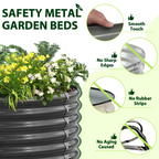 18" Tall 12x3 ft Rust-Resistant Raised Garden Bed